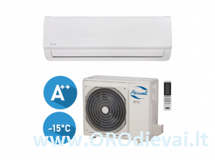 Airwell Aura HDLA-035N-09M25/YDAA-035H-09M25 efektyvus šildymas iki -15°C