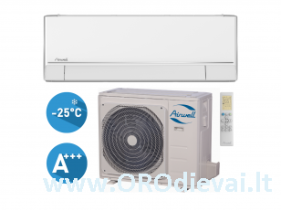 Airwell NORDIC HDHC-035N-09M25/ YDAC-035R-09M25 efektyvus šildymas iki -25°C