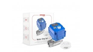 AURATON SMART Elektroninis vandens užpylimo vožtuvas 1" + AURATON Užpylimo jutiklis (Flood sensor) , KOMPLEKTAS