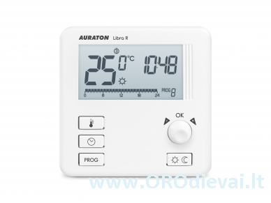 AURATON Libra SET (AURATON 3021 RT) savaitinis belaidis termoreguliatorius su šildymo prietaiso valdikliu (komplektas)