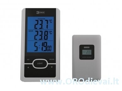 Bevielis skaitmeninis termometras su laikrodžiu EMOS E0107 1