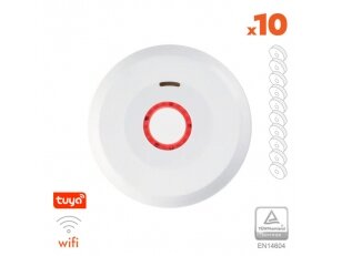 Dūmų detektorius XP-750W su WIFI, integruota 10 metų baterija 3V (10 vnt.)