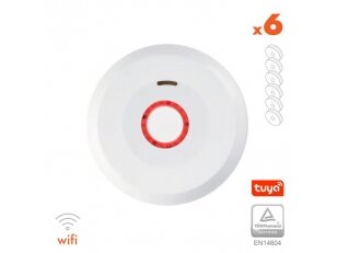 Dūmų detektorius XP-750W su WIFI, integruota 10 metų baterija 3V (6 vnt.)