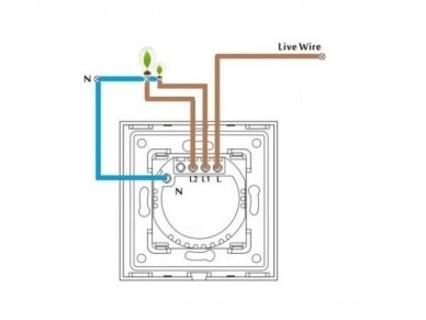 Dvipolis sensorinis jungiklis, nuotolinis valdymas (WIFI) (L ir N) (juodas) 7