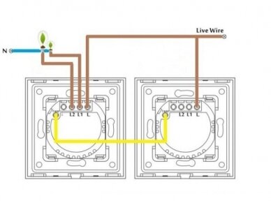 Dvipolis sensorinis jungiklis, perjungėjas (baltas) 7