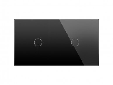 Dvivietė, vienpolė, sensorinė stiklo panelė (juoda)