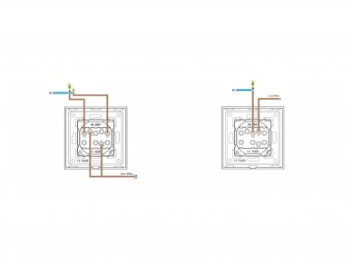 Dvivietis dvipolis-vienpolis mechaninis jungiklis su stikliniu rėmeliu (baltas) 2