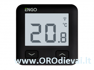 ENGO E10B230WIFI (juodas) potinkinis laidinis internetu valdomas termoreguliatorius šildomų grindų pavarų valdymui