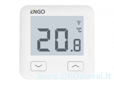 ENGO E10W230WIFI (baltas) potinkinis laidinis internetu valdomas termoreguliatorius šildomų grindų pavarų valdymui
