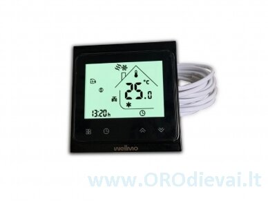 Elektroninis programuojamas termostatas (termoreguliatorius) Wellmo WTH51.36 NEW BLACK 1