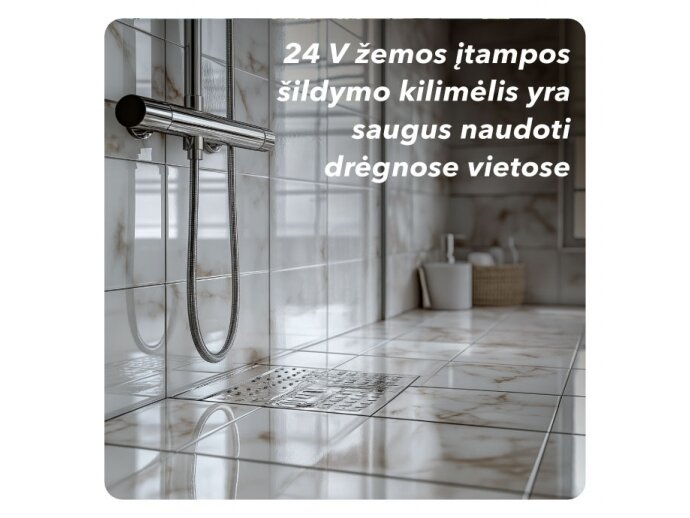 Elektrinis šildomų grindų kilimėlis - tinklelis Warmset Black 150 W 24 V (150-2-24) 8 Elektrinis šildomų grindų kilimėlis - tinklelis Warmset Black 150 W 24 V (150-2-24) 8
