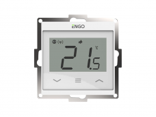 ENGO E55W230WIFI potinkinis programuojamas internetu valdomas termostatas, tinkamas 55x55 jungiklio rėmui, 230V, baltas