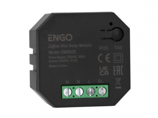 ENGO EMODZB Belaidis relės modulis su „ZigBee“ kartotuvo funkcija, 230V ENGO EMODZB Belaidis relės modulis su „ZigBee“ kartotuvo funkcija, 230V