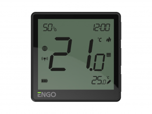 ENGO EONE230B (juodas) Internetinis, potinkinis temperatūros reguliatorius „ZigBee“, 230V