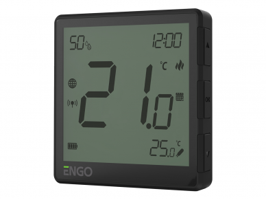 ENGO EONE230B (juodas) Internetinis, potinkinis temperatūros reguliatorius „ZigBee“, 230V 1