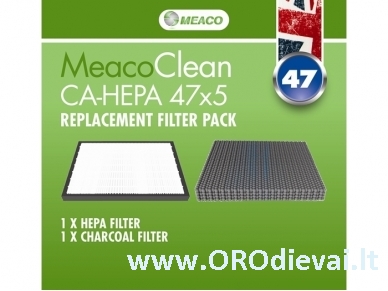 Filtrų komplektas modeliui CA-HEPA 47x5 (MEACO)