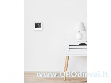 Išmanus termostatas su WiFi SPRING TR2000-1WB laidinis, elektriniam grindiniam šildymui, juodas, 16A 3