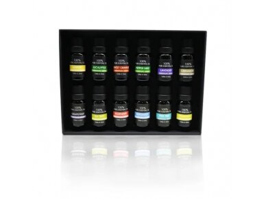Naturalus eterinių aliejų rinkinys Bohomi Home Spa 100% Pure 12 x 10ml 1 Naturalus eterinių aliejų rinkinys Bohomi Home Spa 100% Pure 12 x 10ml 1