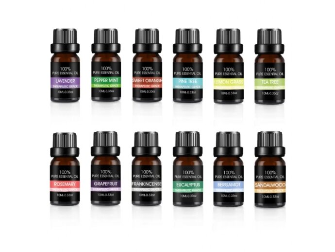 Naturalus eterinių aliejų rinkinys Bohomi Home Spa 100% Pure 12 x 10ml 3