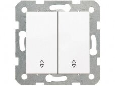 Panasonic Karre 2 klavišų potinkinis perjungiklis, baltas, 10A, 250V (90963617) Panasonic Karre 2 klavišų potinkinis perjungiklis, baltas, 10A, 250V (90963617)
