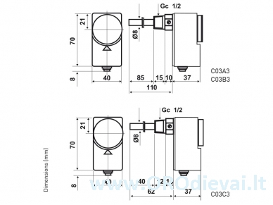 Patalpos termostatas FantiniCosmi FC-C03A3 2