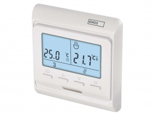 Programuojamas laidinis kambario termostatas su vidiniu ir išoriniu davikliu EMOS P5601UF