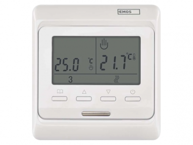 Programuojamas laidinis kambario termostatas su vidiniu ir išoriniu davikliu EMOS P5601UF 13