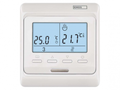 Programuojamas laidinis kambario termostatas su vidiniu ir išoriniu davikliu EMOS P5601UF 5