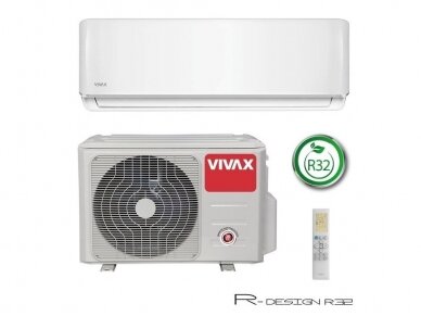 Sieninis šilumos siurblys / oro kondicionierius oras – oras VIVAX R+ design ACP-09CH25AERI R32, šildymas iki -25C, 2,6 KW Sieninis šilumos siurblys / oro kondicionierius oras – oras VIVAX R+ design ACP-09CH25AERI R32, šildymas iki -25C, 2,6 KW