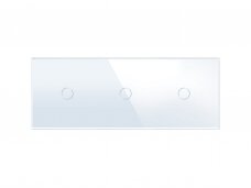 Trivietė, vienpolė, sensorinė stiklo panelė (balta)