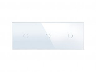 Trivietė, vienpolė, sensorinė stiklo panelė (balta)