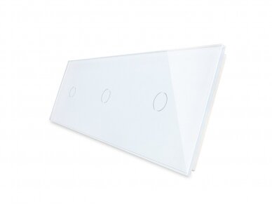 Trivietė, vienpolė, sensorinė stiklo panelė (balta) 1