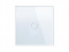 Vienvietė, vienpolė, sensorinė stiklo panelė (balta)
