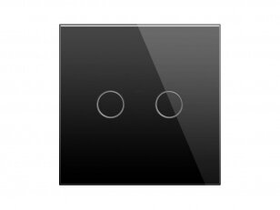 Vienvietė, dvipolė, sensorinė stiklo panelė (juoda)