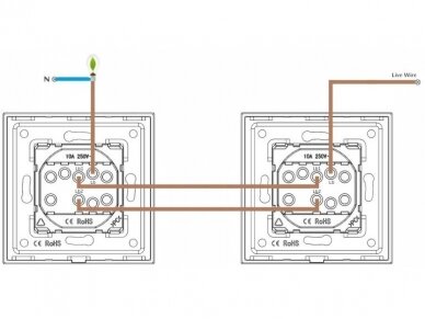 Vienpolis mechaninis jungiklis, perjungėjas (juodas) 1