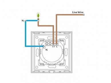 Vienpolis sensorinis jungiklis, nuotolinis valdymas (WIFI) (L) (baltas) 7