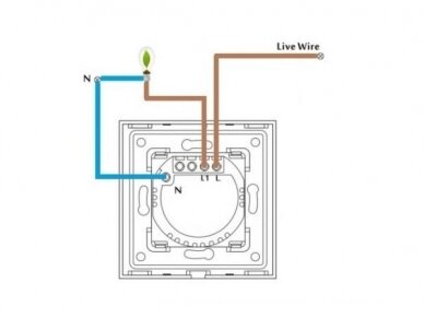 Vienpolis sensorinis jungiklis, nuotolinis valdymas (WIFI) (L ir N) (baltas) 7
