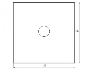 Vienvietė, dvipolė, sensorinė stiklo panelė (juoda) 2